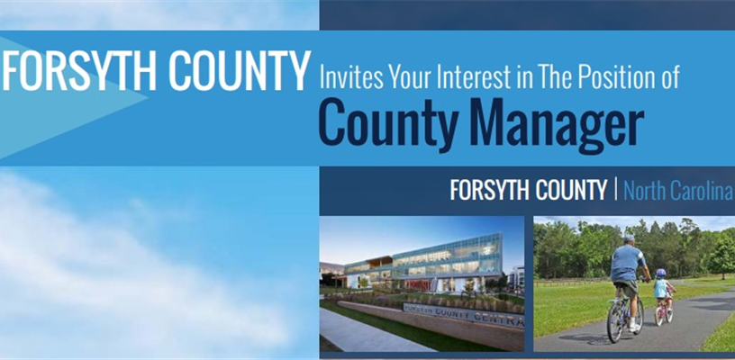 Forsyth County now accepting applications for the next County Manager